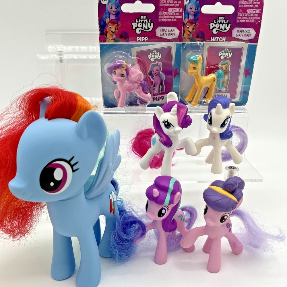 My Little Pony Lot of 7 Toys McDonald's MLP Rainbow Dash 2016, Pipp Hitch 2024